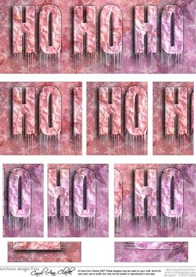 Ho Ho Ho Icy Dl Side Stacker Topper