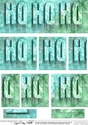 Ho Ho Ho Icy Dl Side Stacker Topper