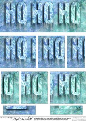 Ho Ho Ho Icy Dl Side Stacker Topper