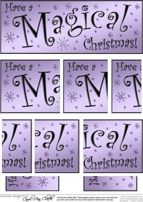 Magical Christmas Dl Side Stacker Topper