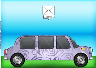 Large Dl Metallic Swirls Stretch Limo Quick Cut N Fold Card
