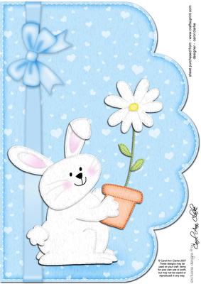 A4 Little Bunny Felties Scalloped Edge