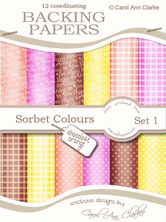Sorbet Chocolate Orange Backing Papers