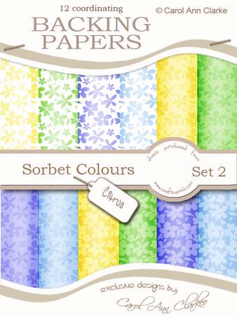 Sorbet Citrus Floral Backing Papers