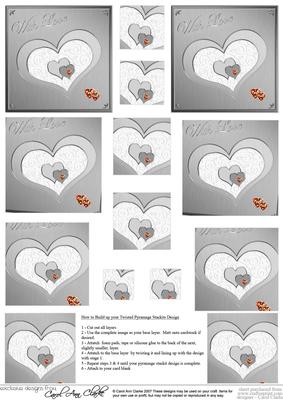 Elegant Hearts Twisted Pyramage Sheet