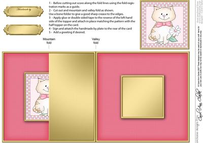 Cute Cat No-hole Fold Back Card