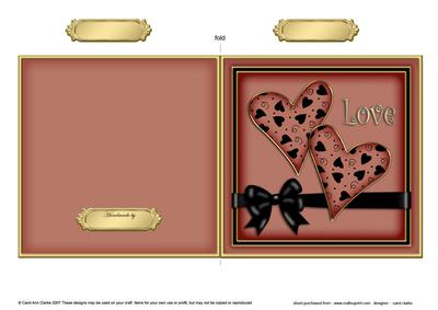 Love Hearts Quick Cut and Fold Card