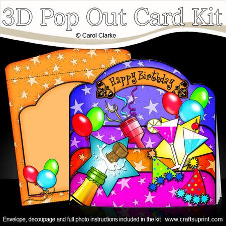 3D Let's Celebrate! Pop Out Card Kit