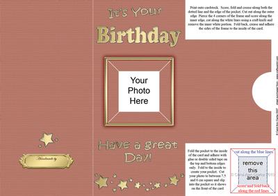Add a Photo Birthday Card with Easy Fold Frame