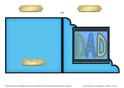 Bright Words DAD - Quick Cut and Fold Corner Card 