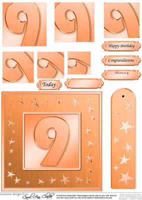 9th Bright Metallic Age Quick Card with Twisted Pyramage