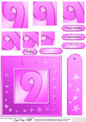 9th Bright Metallic Age Quick Card with Twisted Pyramage