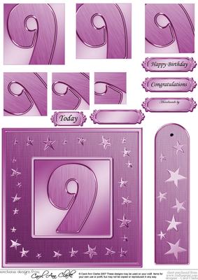 9th Bright Metallic Age Quick Card with Twisted Pyramage