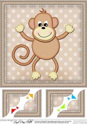 8 x 8 Chunky Monkey Scalloped Corner Topper
