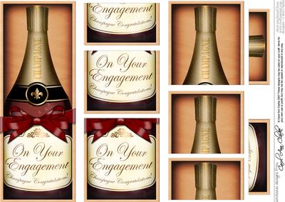 Dl Engagement Champers in a Box with Top N Bottom Stacker