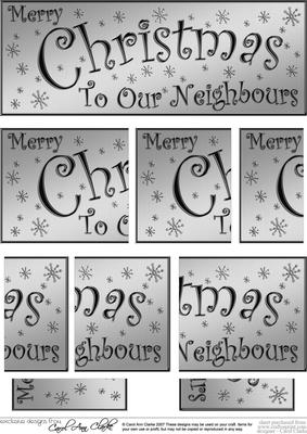 Neighbours Christmas Dl Side Stacker Topper