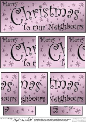 Neighbours Christmas Dl Side Stacker Topper