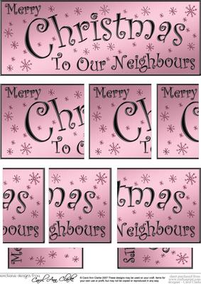 Neighbours Christmas Dl Side Stacker Topper