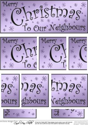 Neighbours Christmas Dl Side Stacker Topper