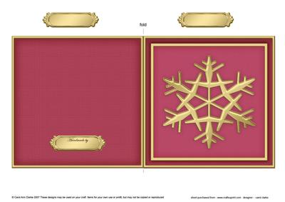 Xmas Snowflake Cut and Fold Card