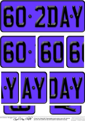 60th Birthday Fun Novelty Number Plate Side Stacker Topper