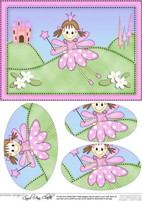 A5 Fairy Twinkletoes Oval Pyramage Topper