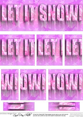 Let It Snow! Icy Dl Side Stacker Topper
