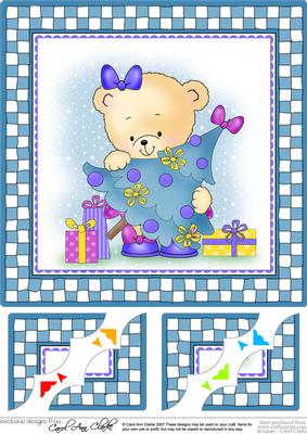 8 x 8 Robert's Star Baby's 1st Xmas Scalloped Corner Topper