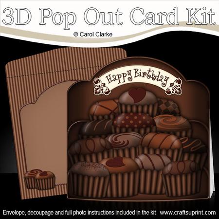 3D Chocolate Lovers Pop Out Card Kit