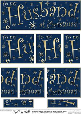 To My Husband Christmas Dl Side Stacker Topper