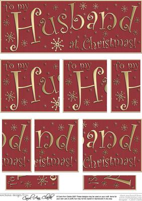 To My Husband Christmas Dl Side Stacker Topper