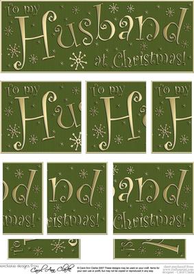 To My Husband Christmas Dl Side Stacker Topper