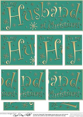 To My Husband Christmas Dl Side Stacker Topper