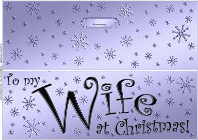 Large Dl to My Wife Christmas Quick Cut and Fold Card