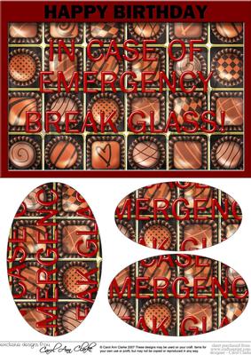 A5 Chocolate Fun Novelty Oval Pyramage Topper
