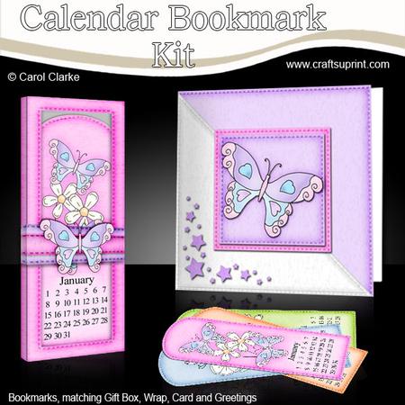 Butterfly Everlasting Calendar Bookmark Gift Set Quick Card