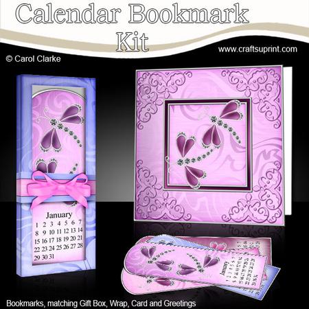Dragonflies Everlasting Calendar Bookmark Gift Set