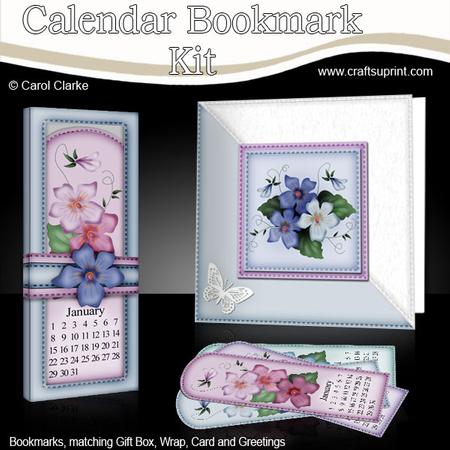 Violas Everlasting Calendar Bookmark Gift Set N Quick Card