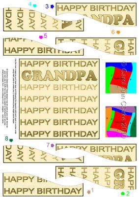 Birthday Grandpa Wavy Spiral Side Stacker