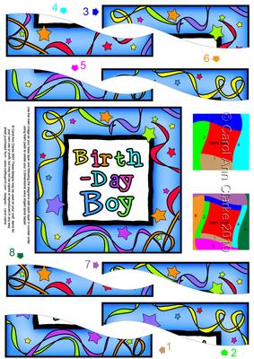 Birthday Boy Wavy Spiral Side Stacker