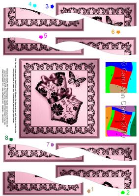 Elegant Boudoir Quick Card with Wavy Spiral Side Stacker