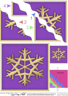 Christmas Snowflake Wavy Corner side stacker Topper