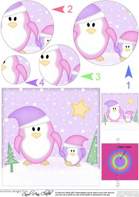 Penguin Felties Circle Pyramage Topper