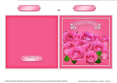 Pretty Roses Quick Cut and Fold Card