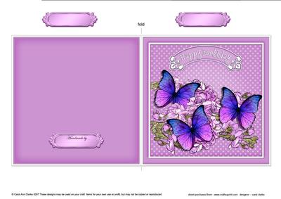 Butterflies N Flowers Quick Cut and Fold Card