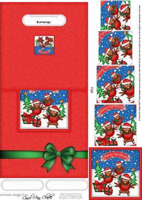 Xmas Robins No-hole Over the Edge N Spiral Pyramid