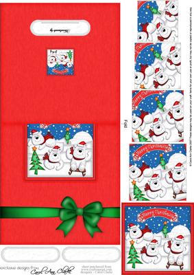 Xmas Polar Bears No-hole Over the Edge N Spiral Pyramid