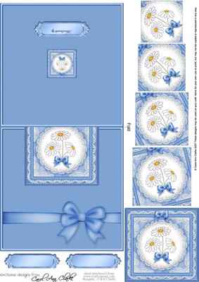 Denim & Daisies No-hole Over the Edge with Spiral Pyramid
