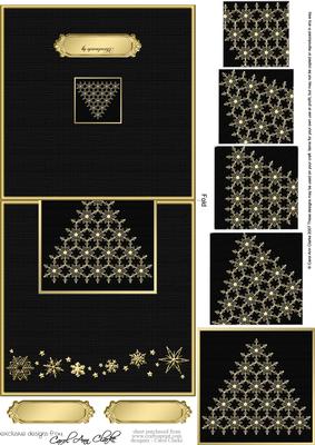 Xmas Snowflake Tree No-hole Over the Edge N Spiral Pyramid