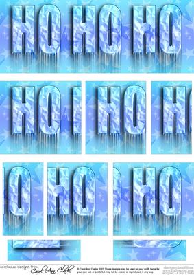 Ho Ho Ho Icy Dl Side Stacker Topper